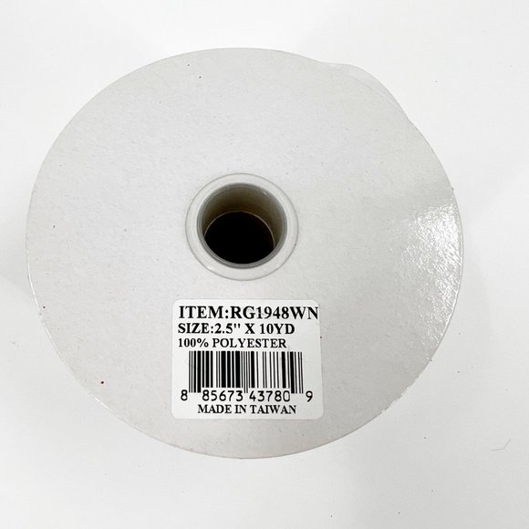 NEW Wired Ribbon Halloween Sugar Skull Day of the Dead White Multicolor 2.5" - Picture 4 of 4